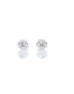 18ct White Gold Single Stone Bar Set Diamond Earring 0.25
