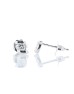 18ct White Gold Single Stone Bar Set Diamond Earring 0.25