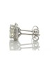 18ct White Gold Single Stone Halo Set Earrings (2.03) 2.26 Carats