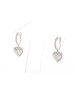 18ct White Gold Heart Shape Halo Drop Earring (1.34) 1.74