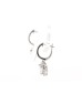 18ct White Gold Heart Shape Halo Drop Earring (1.34) 1.74