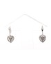 18ct White Gold Heart Shape Halo Drop Earring (1.34) 1.74