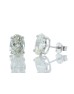 18ct White Gold Single Stone Oval Cut Diamond Earring 2.55 Carats