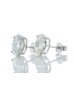 18ct White Gold Single Stone Oval Cut Diamond Earring 2.55 Carats