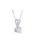 18ct White Gold Single Stone Wire Set Diamond Pendant 0.63 Carats