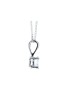 18ct White Gold Single Stone Wire Set Diamond Pendant 0.63 Carats