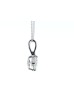 18ct White Gold Single Stone Wire Set Diamond Pendant 0.70 Carats