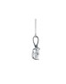 18ct White Gold Single Stone Wire Set Diamond Pendant 0.80 Carats