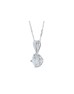 18ct White Gold Single Stone Wire Set Diamond Pendant 0.80 Carats