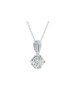 18ct White Gold Single Stone Four Claw Set Diamond Pendant 0.50 Carats