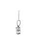 18ct White Gold Single Stone Four Claw Set Diamond Pendant 0.50 Carats