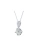 18ct White Gold Single Stone Four Claw Set Diamond Pendant 0.50 Carats