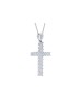 18ct White Gold Diamond Cross Pendant 1.60 Carats