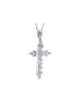 18ct White Gold Diamond Cross Pendant (0.70) 0.94 Carats