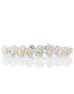 18ct White Gold Fancy Colour Diamond Tennis Bracelet Carats