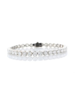 18ct White Gold Tennis Diamond Bracelet 5.60 Carats