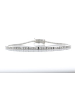 18ct White Gold Tennis Diamond Bracelet 1.11 Carats