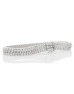 18ct White Gold Three Row Tennis Diamond Bracelet 7.22 Carats