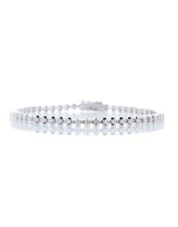 18ct White Gold Tennis Diamond Bracelet 1.82 Carats