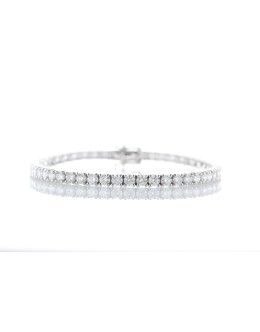 18ct White Gold Tennis Diamond Bracelet 6.00 Carats