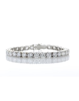 18ct White Gold Tennis Diamond Bracelet 17.00 Carats