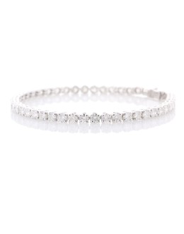 18ct White Gold Tennis Diamond Bracelet 8.26 Carats