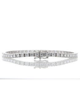 18ct White Gold Tennis Diamond Bracelet 4.00 Carats