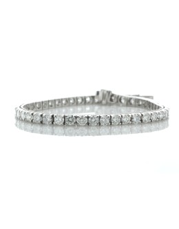 18ct White Gold Tennis Diamond Bracelet 9.23 Carats