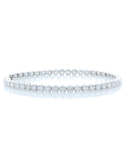 18ct White Gold Tennis Diamond Bracelet 9.00