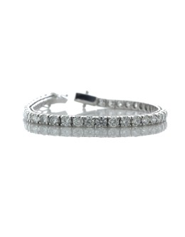 18ct White Gold Tennis Diamond Bracelet 9.05