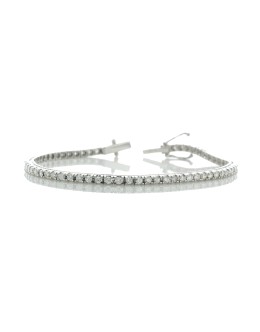 18ct White Gold Tennis Diamond Bracelet 2.37 Carats