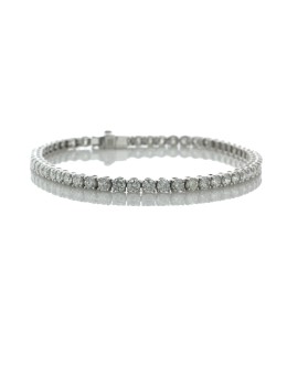 18ct White Gold Tennis Diamond Bracelet 4.83