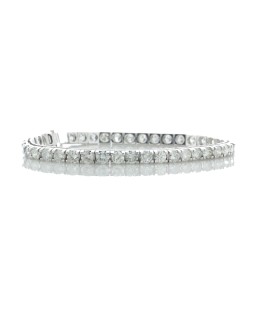 18ct White Gold Tennis Diamond Bracelet 8.5