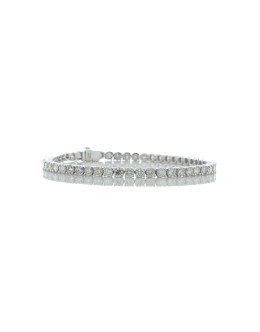 18ct White Gold Tennis Diamond Bracelet 9.86