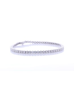 18ct White Gold Tennis Diamond Bracelet 8.00