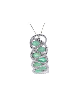 Silver Emerald Pendant