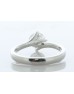 Platinum Single Stone Fancy Claw Set Diamond Ring 0.71