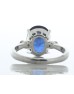 Platinum Oval Cut Sapphire And Diamond Ring (S3.63) 0.08