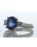 Platinum Oval Sapphire And Diamond Ring (S3.16) 0.37