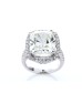 Platinum Single Stone Cushion Cut Engagement Diamond Ring 10.01 Carats