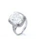 Platinum Single Stone Cushion Cut Engagement Diamond Ring 10.01 Carats