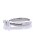 Platinum Three Stone Rub Over Set Diamond Ring 0.50