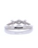 Platinum Three Stone Rub Over Set Diamond Ring 0.50
