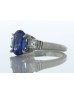 Platinum Oval Cut Sapphire And Diamond Ring (S1.39) 0.28