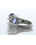 Platinum Oval Cut Sapphire And Diamond Ring (S1.39) 0.28
