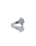 Platinum Emerald Sapphire Cluster Claw Set Diamond Ring (S1.34) 1.43