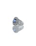 Platinum Emerald Sapphire Cluster Claw Set Diamond Ring (S1.34) 1.43