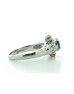 Platinum Cluster Diamond And Sapphire Ring (S0.60) 0.67 Carats