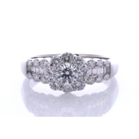 Platinum Ladies Dress Diamond Ring 1.15
