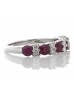 14ct Gold Semi Eternity Ruby And Diamond Ring 0.33 Carats